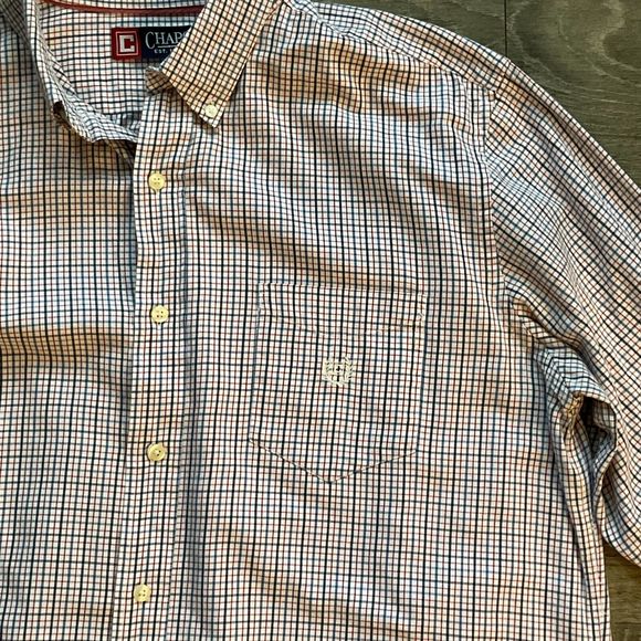 (2) Chaps Shirt Men Size XL Multi Color Plaid Button Down Long Sleeve Logo Crest - Picture 9 of 12